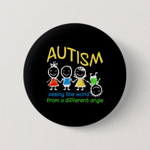 Att se världen i en annan Vinkel autism Knapp