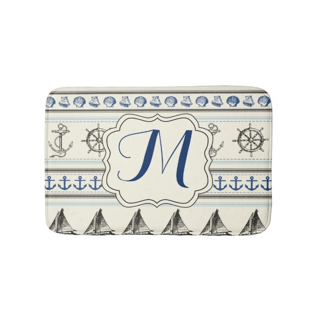 Att segla ankrar den nautiska badmattan för badrumsmatta (Framsidan)