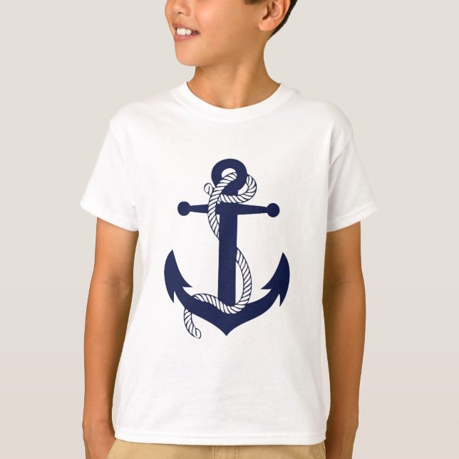 Att segla ankrar marinen tee shirt (Framsida)