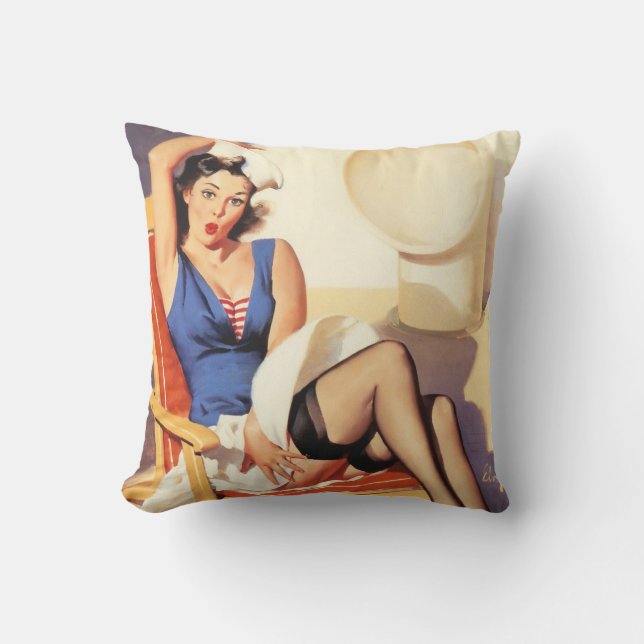 Att segla klämmer fast upp utomhuskudde (Framsida)