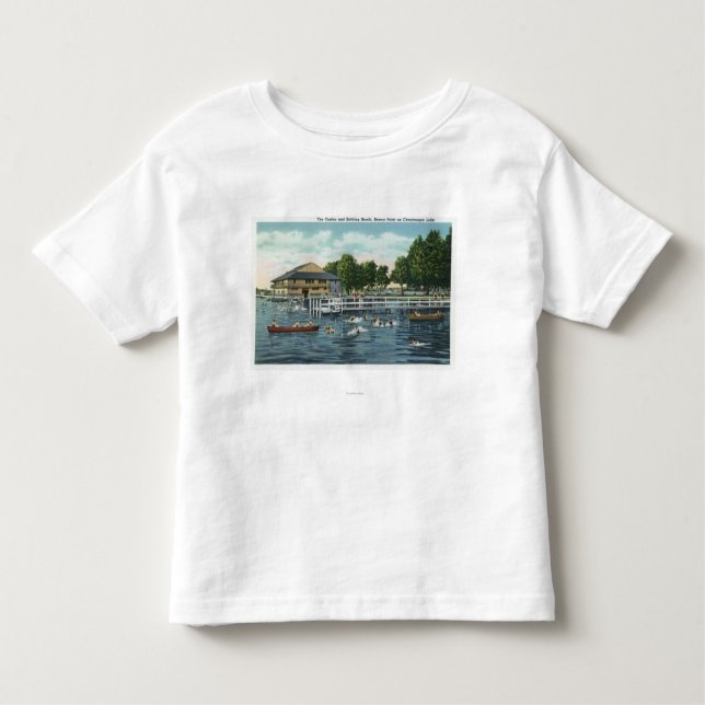 Att simma på Bemus pekar stranden och kasinot Tee Shirt (Framsida)