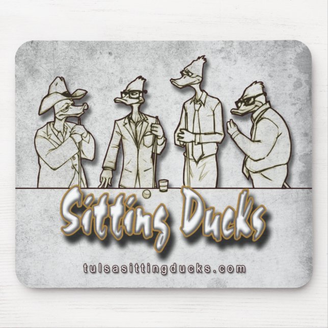Att sitta duckar "snatterpacken" Mousepad Musmatta (Framsidan)