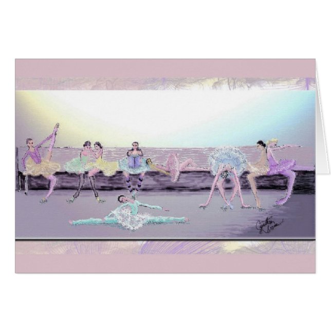 Att sitta på tar av planet agerar Between Hälsningskort (Framsidan Horizontal)