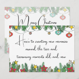 Att skapa minnen runt julgranen julkort