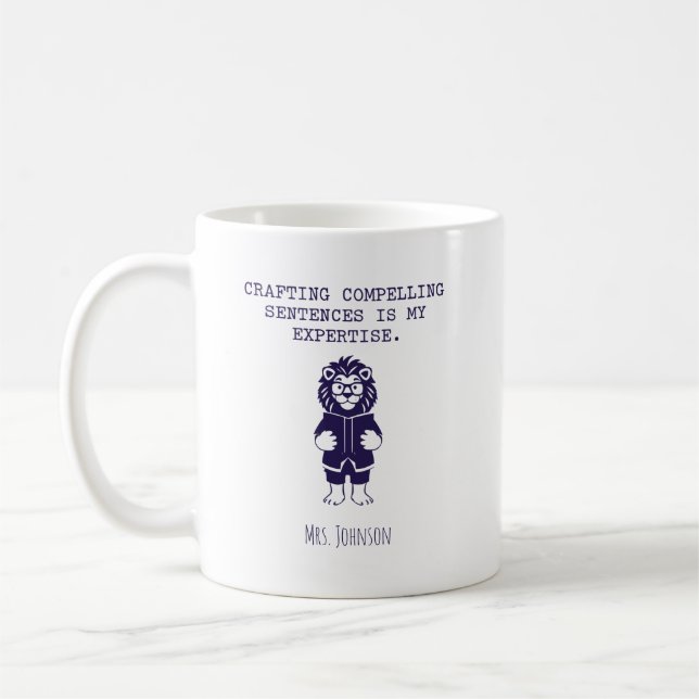 Att skapa övertygande meningar expertis kaffemugg (Vänster)