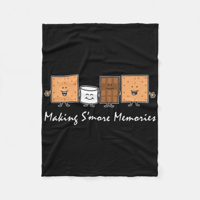 Att skapa S'mores-minnen Camping Campfire S'mores- Fleecefilt (Framsidan)