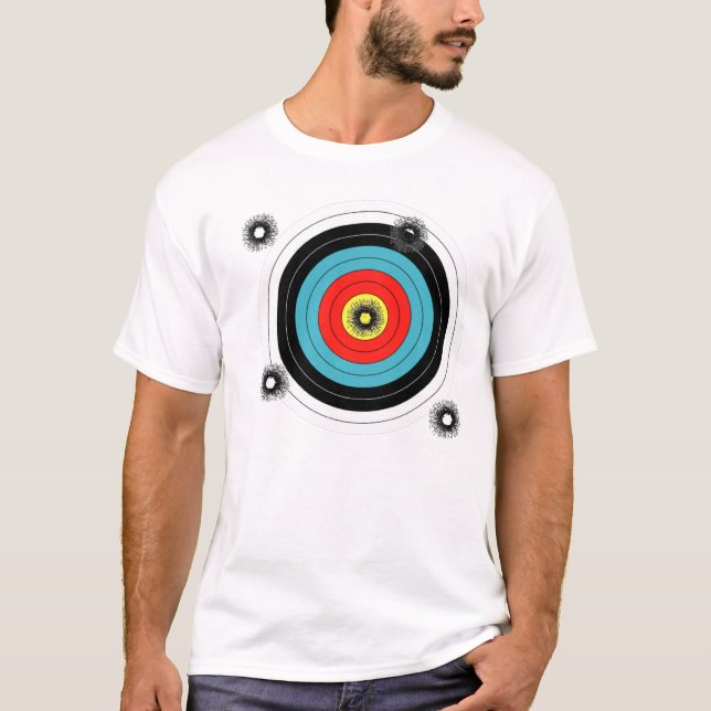 Att skjuta övar kulhålkulor som vapen uppsätta som tee shirt (Framsida)