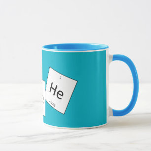 Att skratta för Hehehe helium gasar Mugg