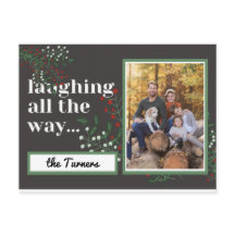 Att skratta hela vägen fotojulklapp