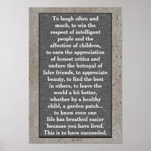 Att skratta ofta - konst poster