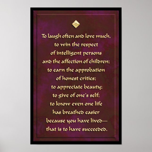 Att skratta ofta.. poster (Framsidan)