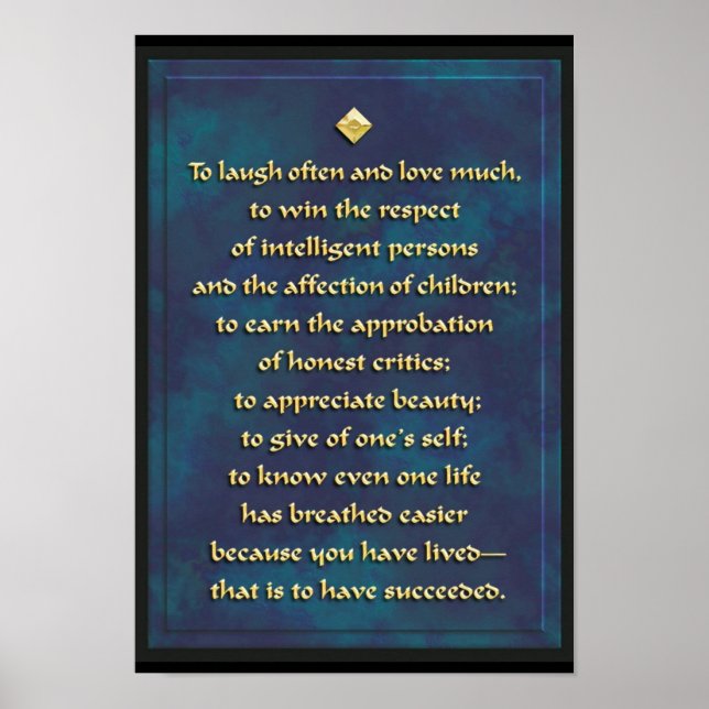 Att skratta ofta.. poster (Framsidan)