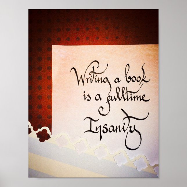 Att skriva ett bok är en fullt-olycka poster (Framsidan)