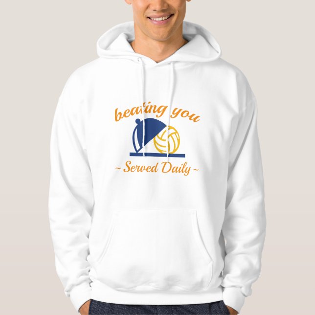 Att slå dig i Volleyball Hoodie (Framsida)