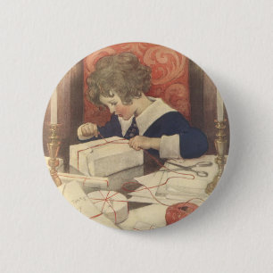 Att slå in julpresenter, Jessie Willcox Smith Knapp