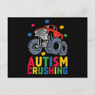 Att slå till mot Autism Monster Lastbil Awareness Vykort
