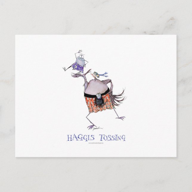 att slänga haggis vykort (Framsida)