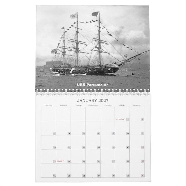 Att slåss seglar & ångar kalender (Jan 2027)