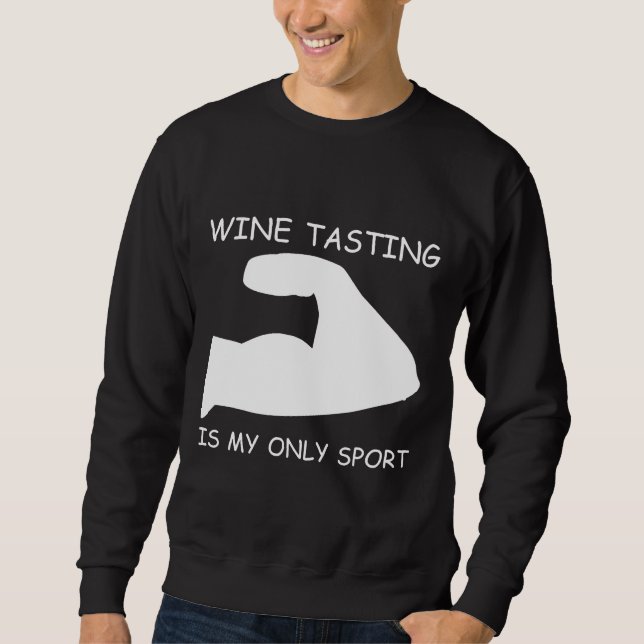 Att smaka Vin är min idrott i Arm Lång Ärmad Tröja (Framsida)
