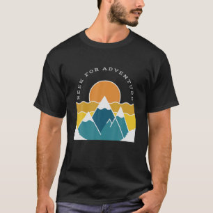 Att söka efter Äventyr Retro-berg utomhus T Shirt