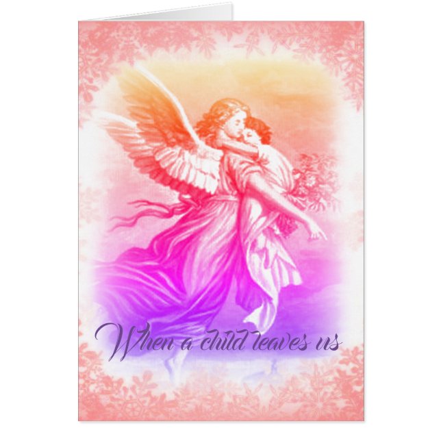 Att sörja ett barn, att passera ett barn hälsningskort (Framsidan)