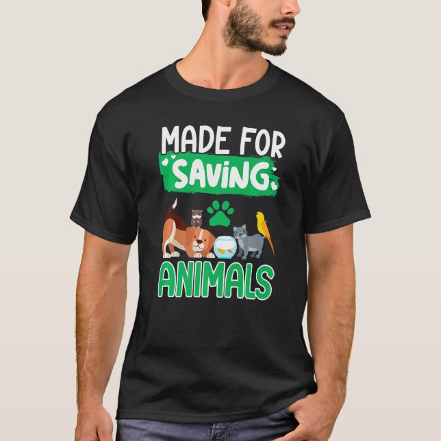 Att spara djur är min Sak Vet T Shirt (Framsida)