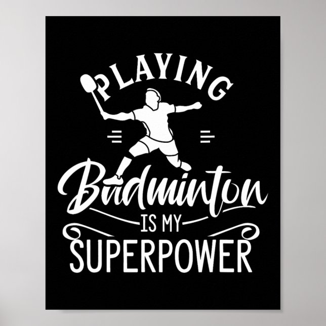 Att spela Badminton är min supermaktsfärja Poster (Framsidan)