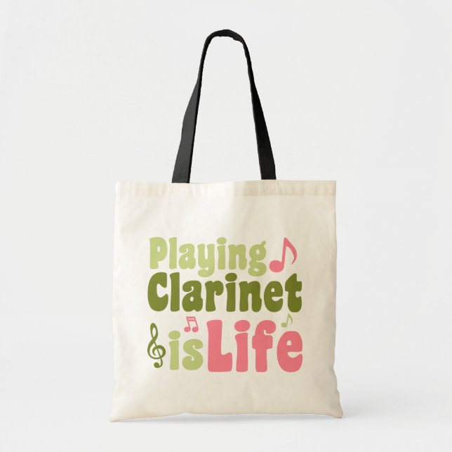 Att spela Clarinet är Life Tygkasse (Framsidan)