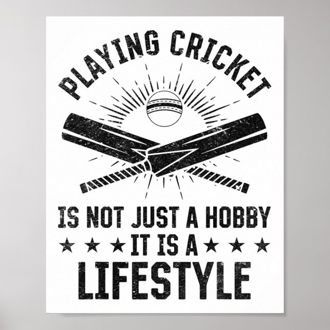 Att spela cricket är inte bara en hobby poster (Framsidan)