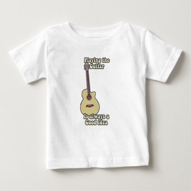 Att spela gitarr är alltid en bra idé. t shirt (Framsida)