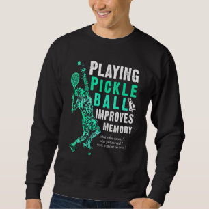 Att spela Pickleball förbättrar minnes Dink-spelar Lång Ärmad Tröja