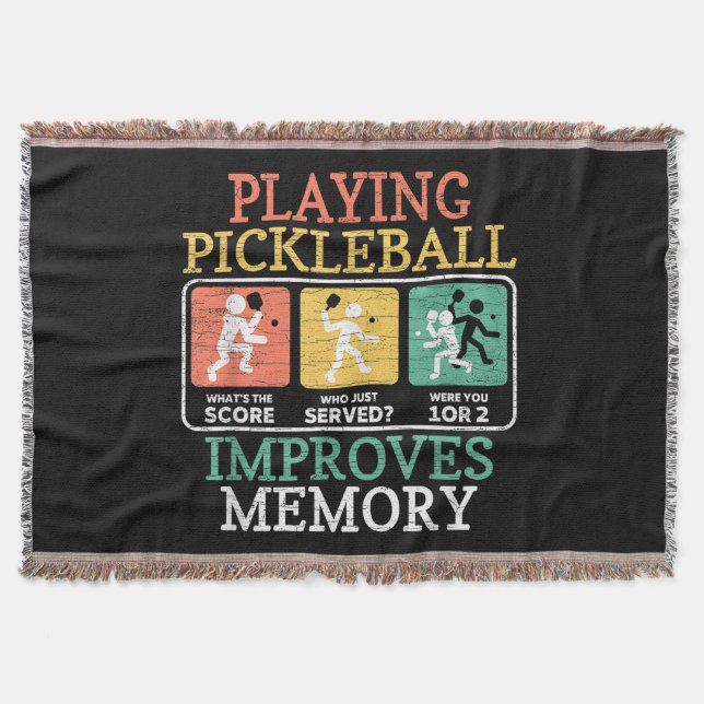 Att spela Pickleball förbättrar minnet  Filt (Framsidan)
