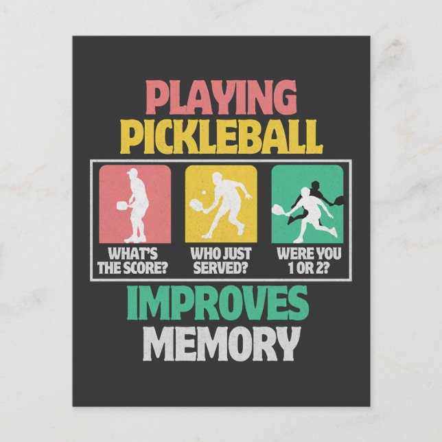 Att spela Pickleball förbättrar minnet Flygblad (Framsidan)