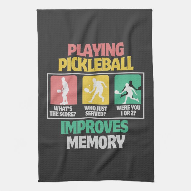 Att spela Pickleball förbättrar minnet Kökshandduk (Vertikal)