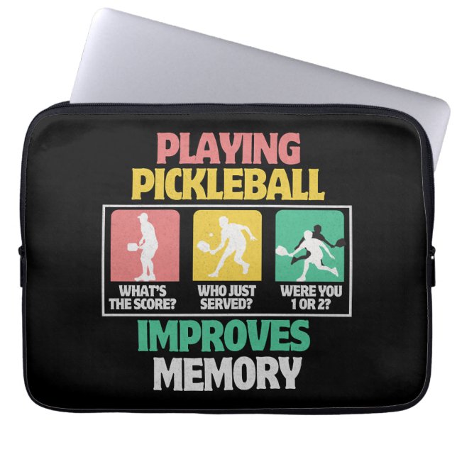 Att spela Pickleball förbättrar minnet Laptop Fodral (Framsidan)
