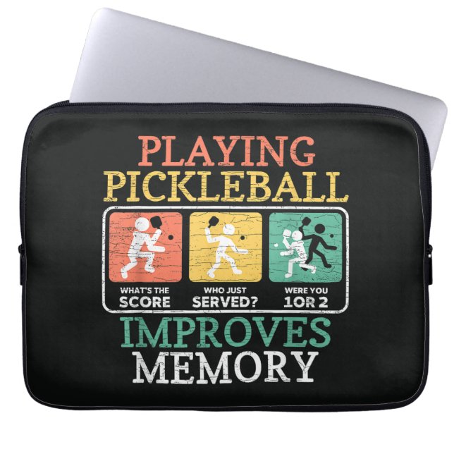 Att spela Pickleball förbättrar minnet  Laptop Fodral (Framsidan)