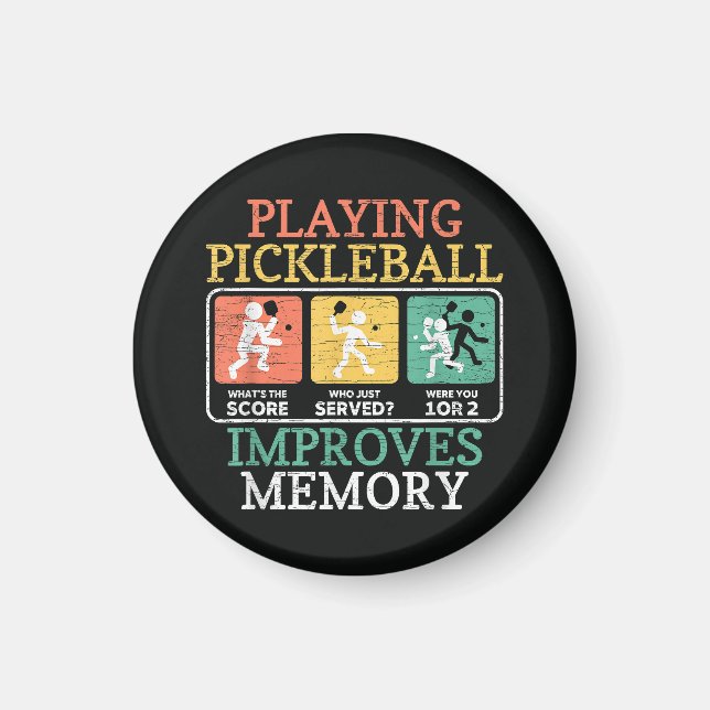 Att spela Pickleball förbättrar minnet  Magnet (Framsidan)