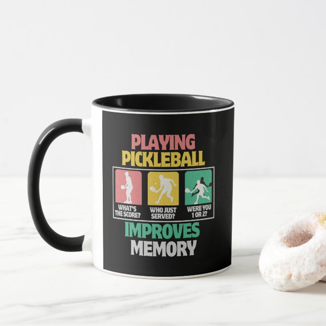 Att spela Pickleball förbättrar minnet Mugg (Med munk)