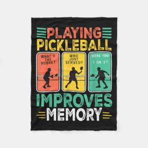 Att spela pickleball förbättrar minnet rolig pickl fleecefilt