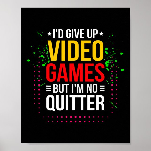 Att spela tv-spel - Video Gamer Meme - Roligt Vide Poster (Framsidan)