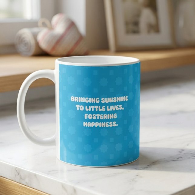 Att Sprida Solsken Till Små Liv Glädjefull Fosterh Kaffemugg (Skapare uppladdad)