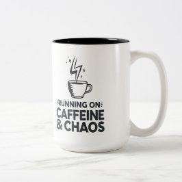 Att springa på Kaffe & Kaos Två-Tonad Mugg