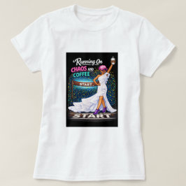 Att springa på kaos och bröllopsracet kaffe t shirt