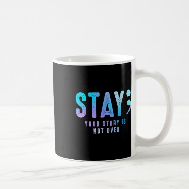 Att stanna kvar i historien är inte över självmord kaffemugg (Höger)