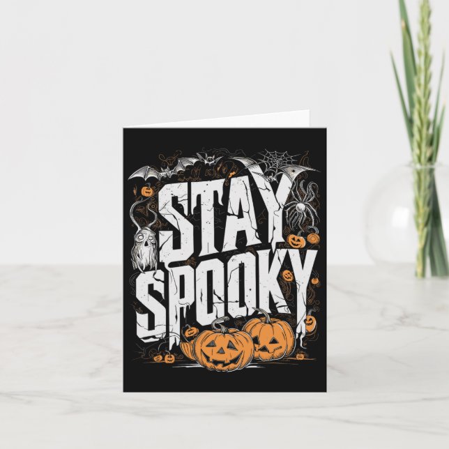 Att stanna Spooky Quote Halloween Drink Coffee Fun Kort (Framsida)