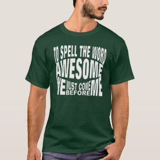 Att stava ordet awesome innebär lagarbete t shirt