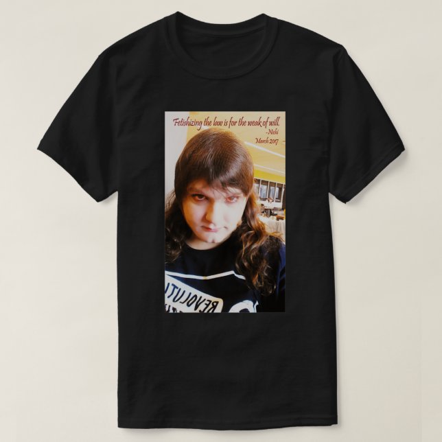 Att stifta lagar är för den svaga viljan t shirt (Design framsida)