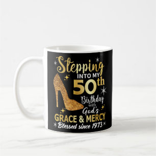 Att stiga in i min 50-årsdag med gudagåd kaffemugg