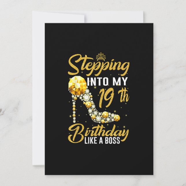 Att stiga in i min nittonde födelsedag som A Chef  Inbjudningar (Framsida)