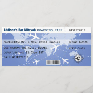 Att stiga ombord passerar Placecard Inbjudningar